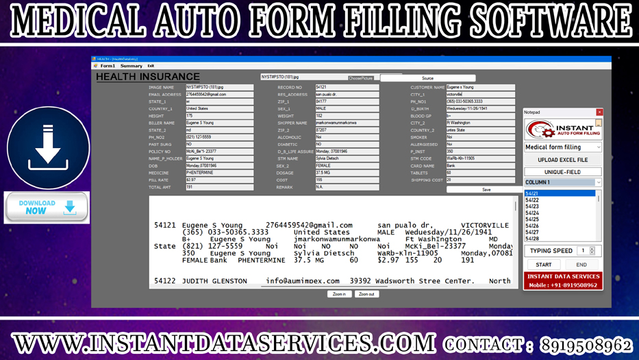 Automatic Medical Form Filling Software